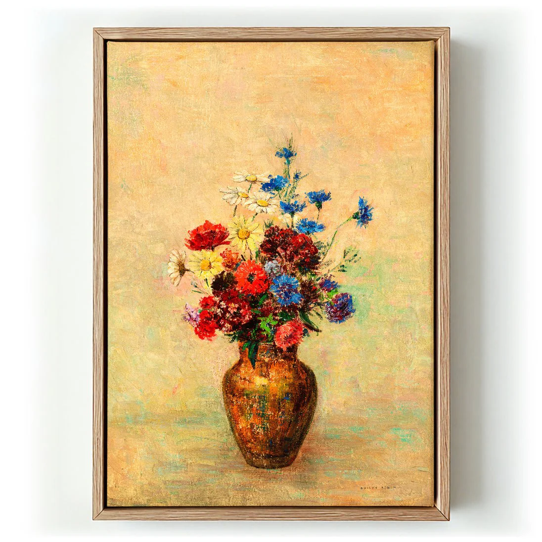 Flowers in a Vase Painting by Odilon Redon