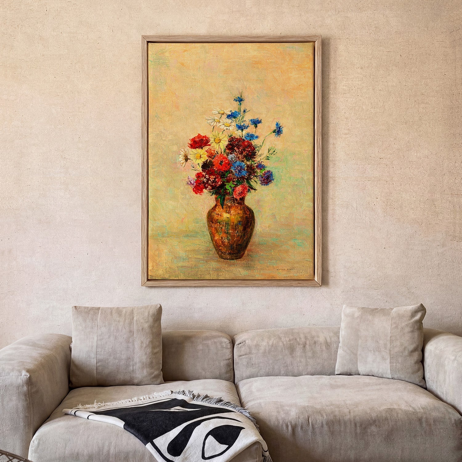 Flowers in a Vase Painting by Odilon Redon - Image 2