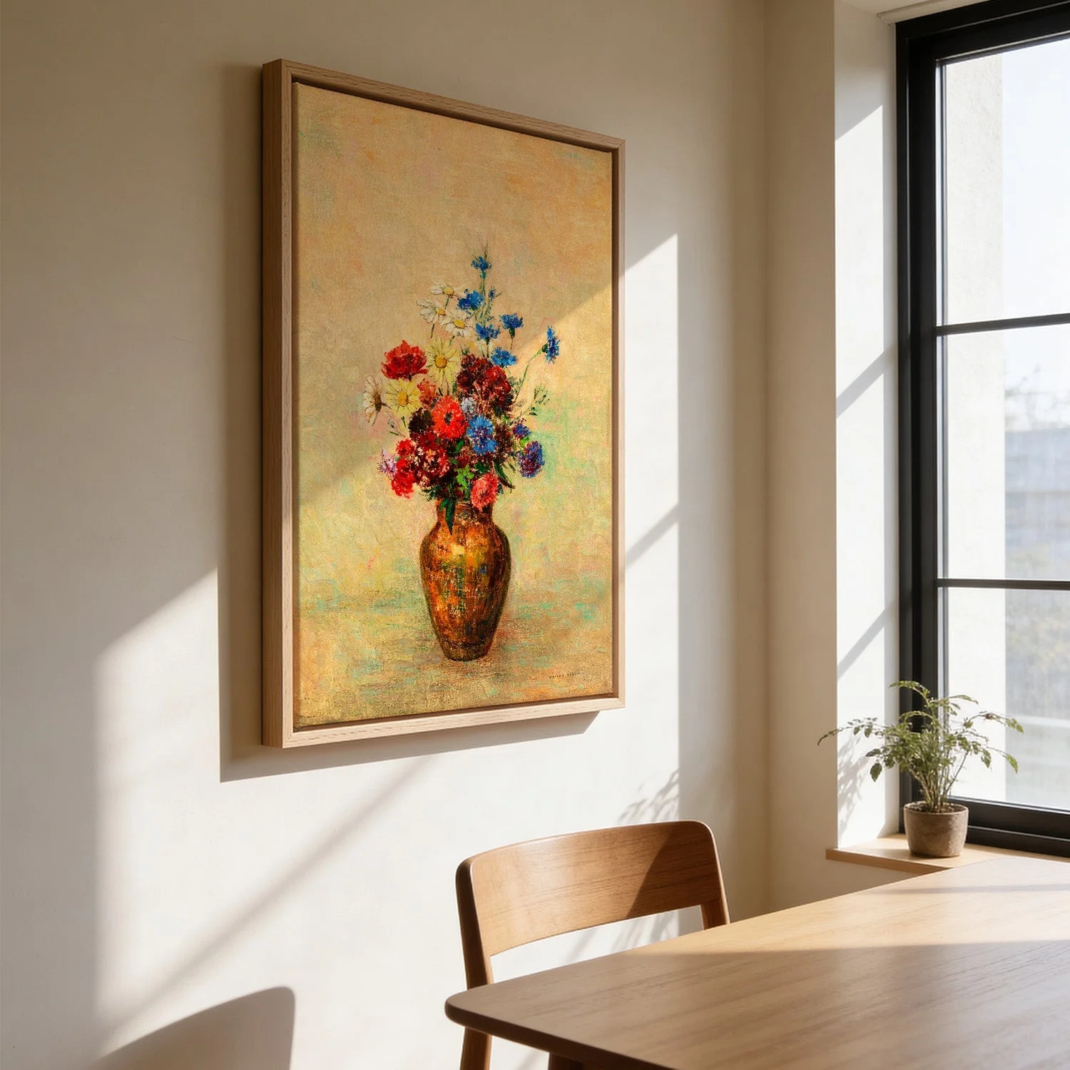Flowers in a Vase Painting by Odilon Redon - Image 3