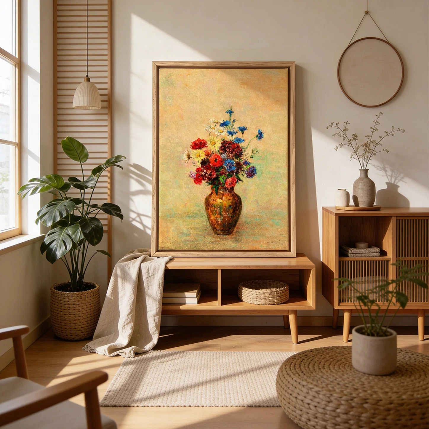 Flowers in a Vase Painting by Odilon Redon - Image 4