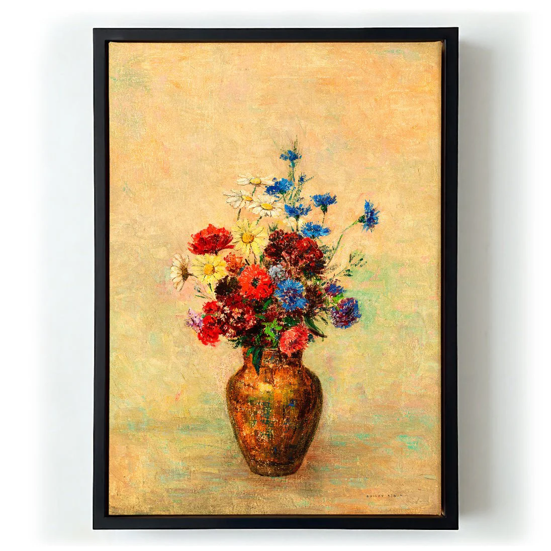 Flowers in a Vase Painting by Odilon Redon - Image 6