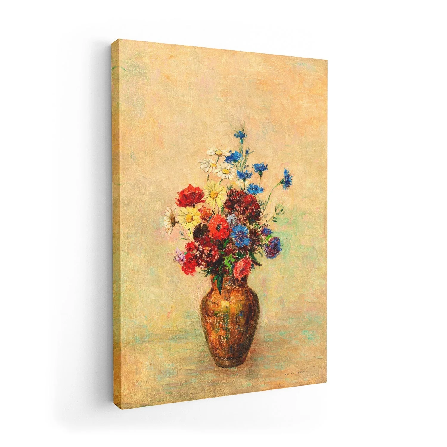 Flowers in a Vase Painting by Odilon Redon - Image 7