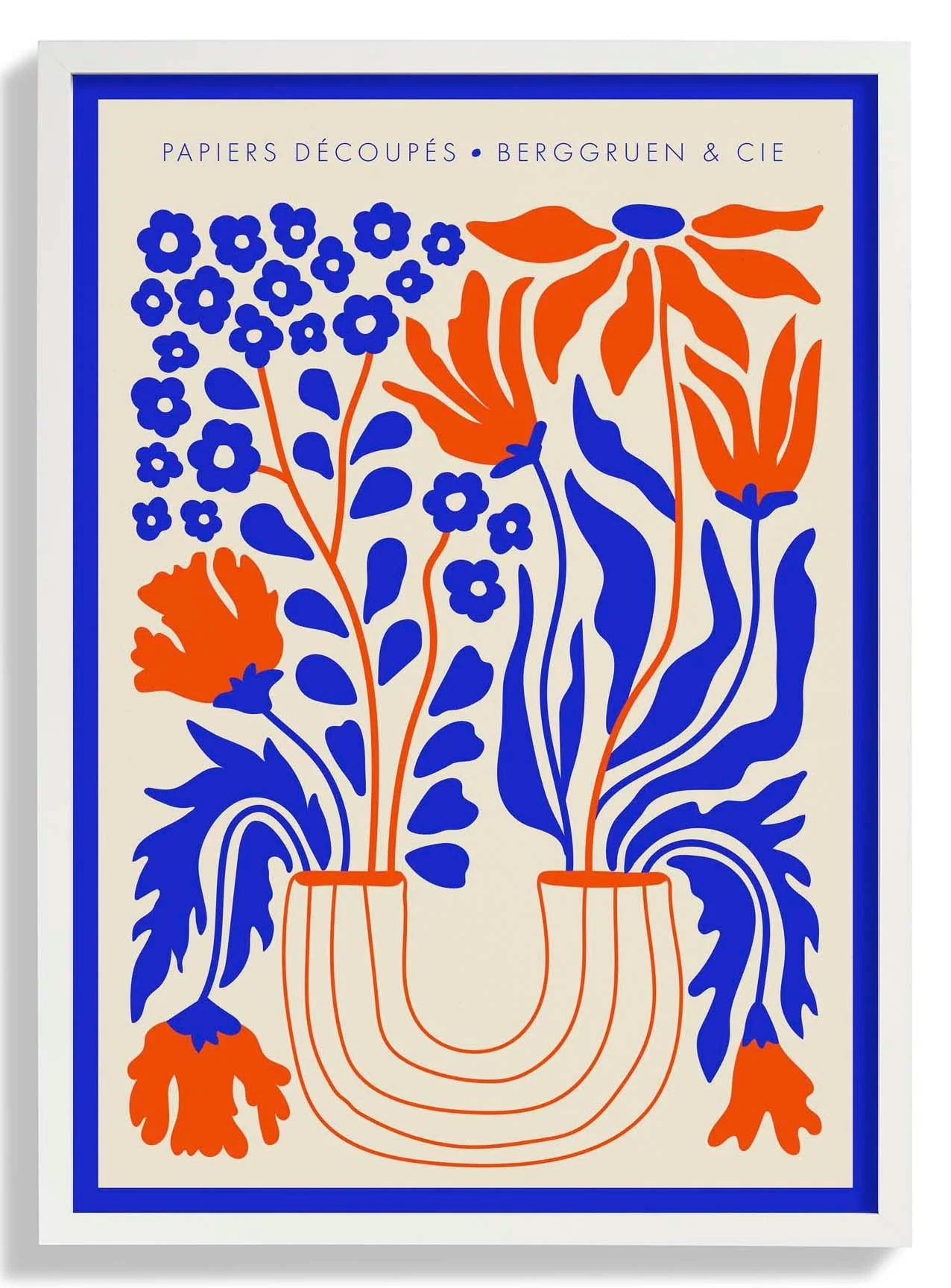Flowers Vase Blue Orange Papiers Découpés Art Exhibition - Image 5