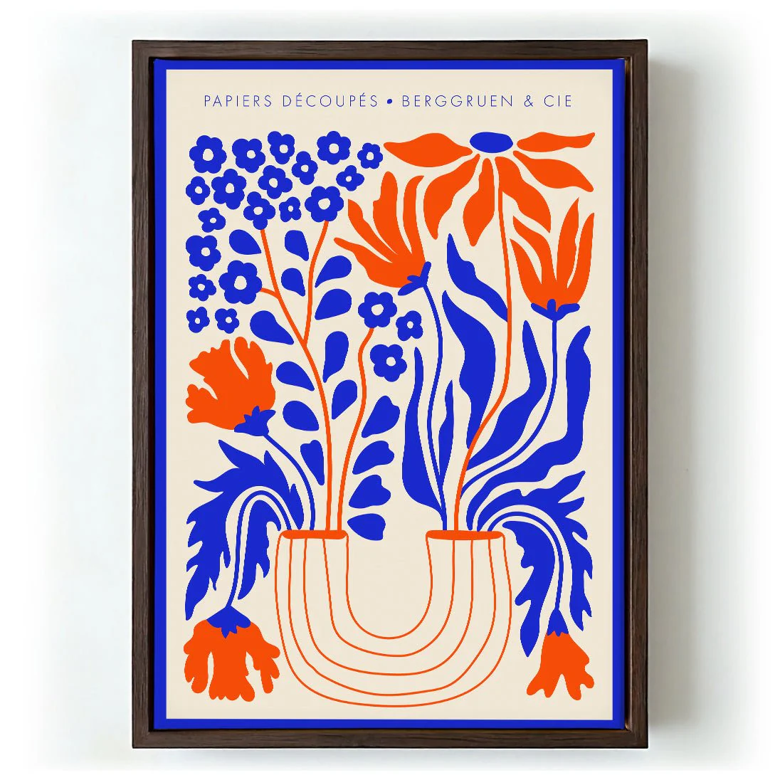 Flowers Vase Blue Orange Papiers Découpés Art Exhibition - Image 5