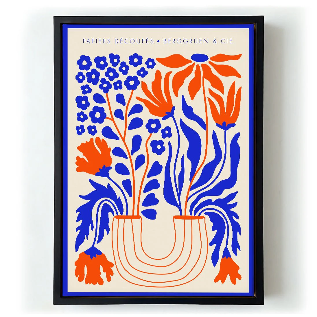 Flowers Vase Blue Orange Papiers Découpés Art Exhibition - Image 6
