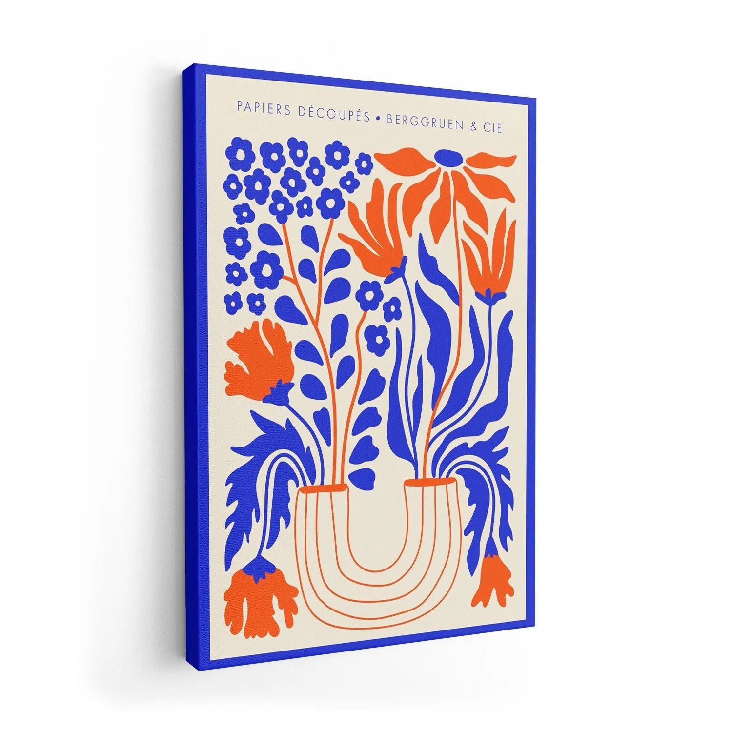 Flowers Vase Blue Orange Papiers Découpés Art Exhibition - Image 7
