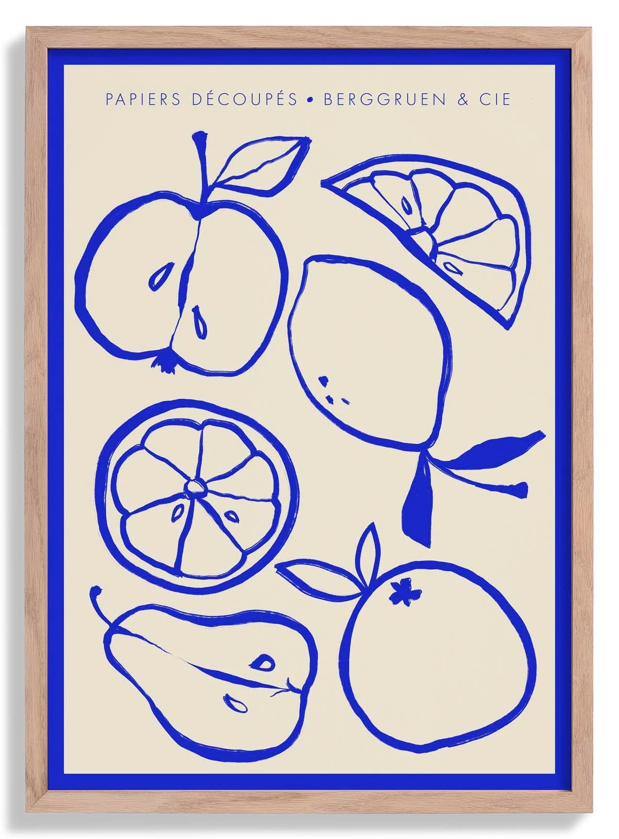 Fruitbowl Blue Papiers Découpés Art Exhibition