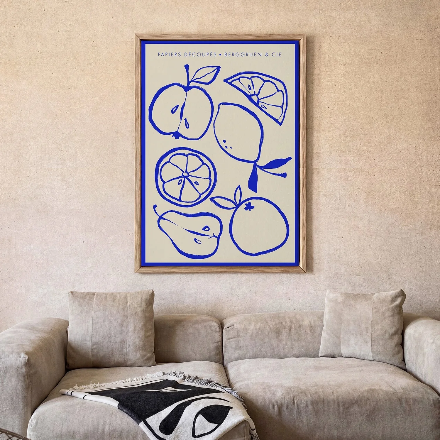 Fruitbowl Blue Papiers Découpés Art Exhibition - Image 2