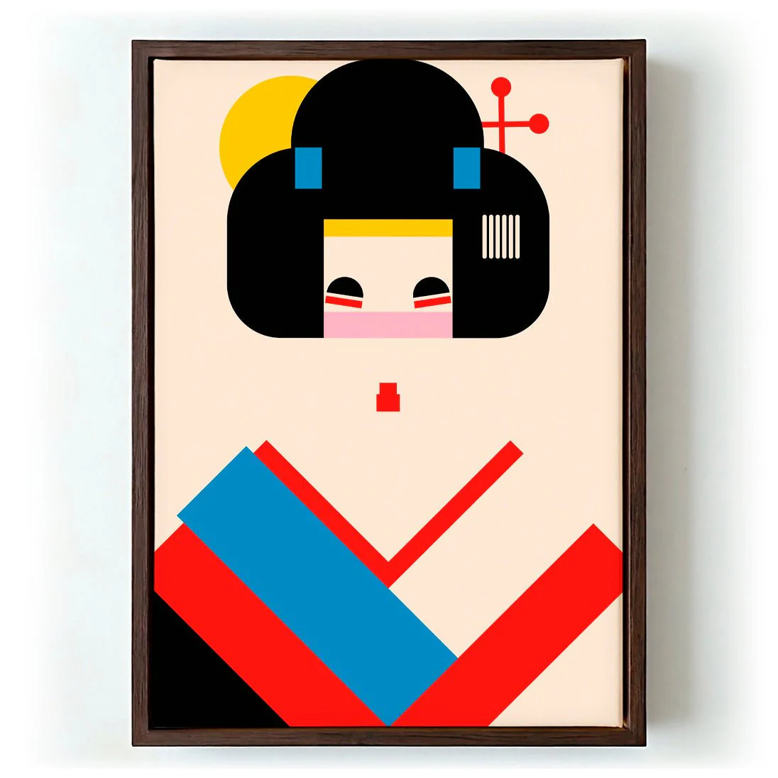 Geisha Girl Geometric Illustration by Retrodrome - Image 6