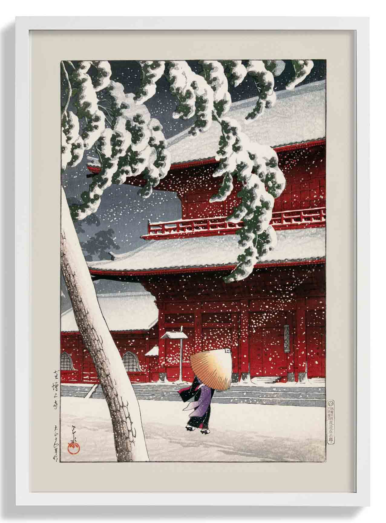 Geisha in the snow by Hasui - Image 3