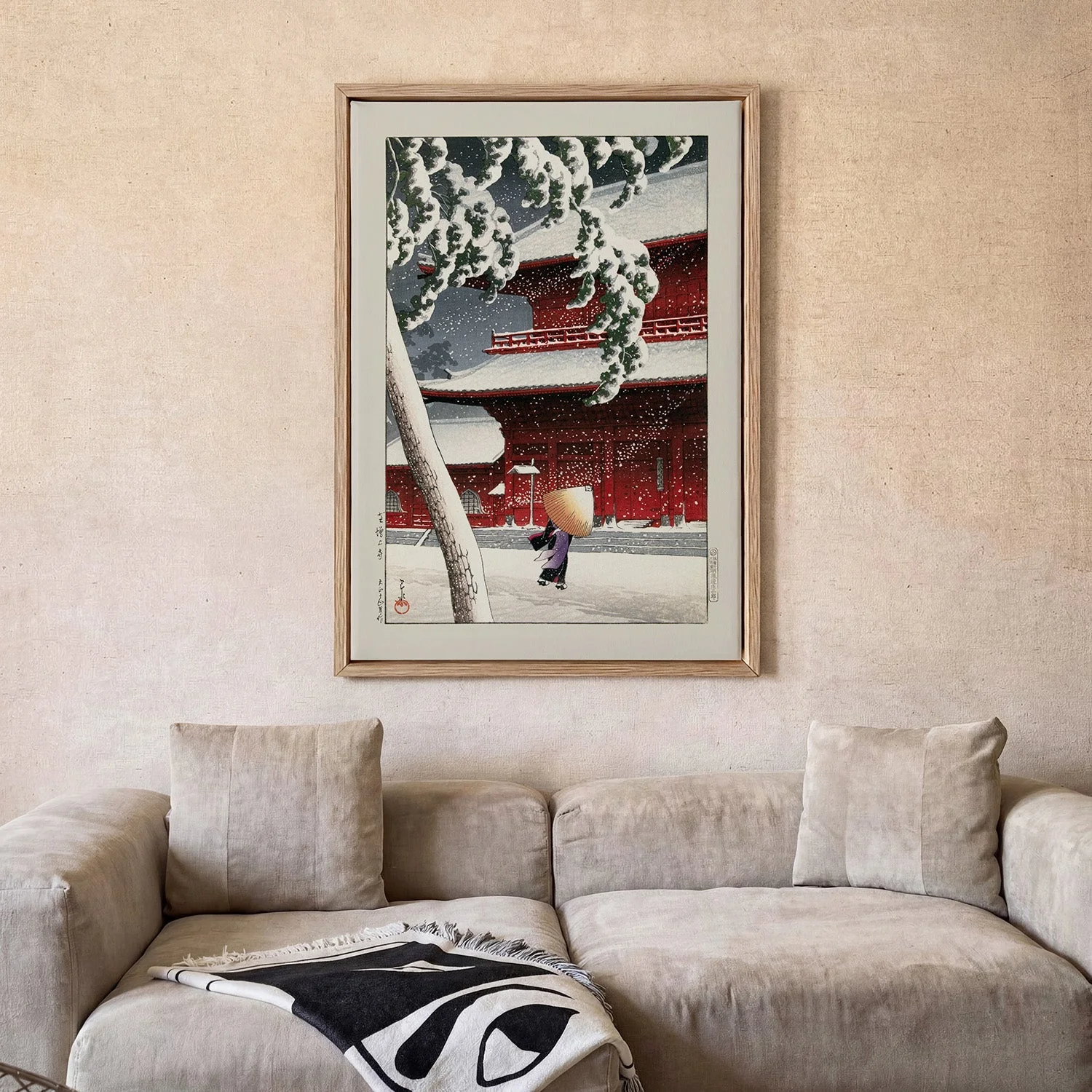 Geisha in the snow by Hasui - Image 2
