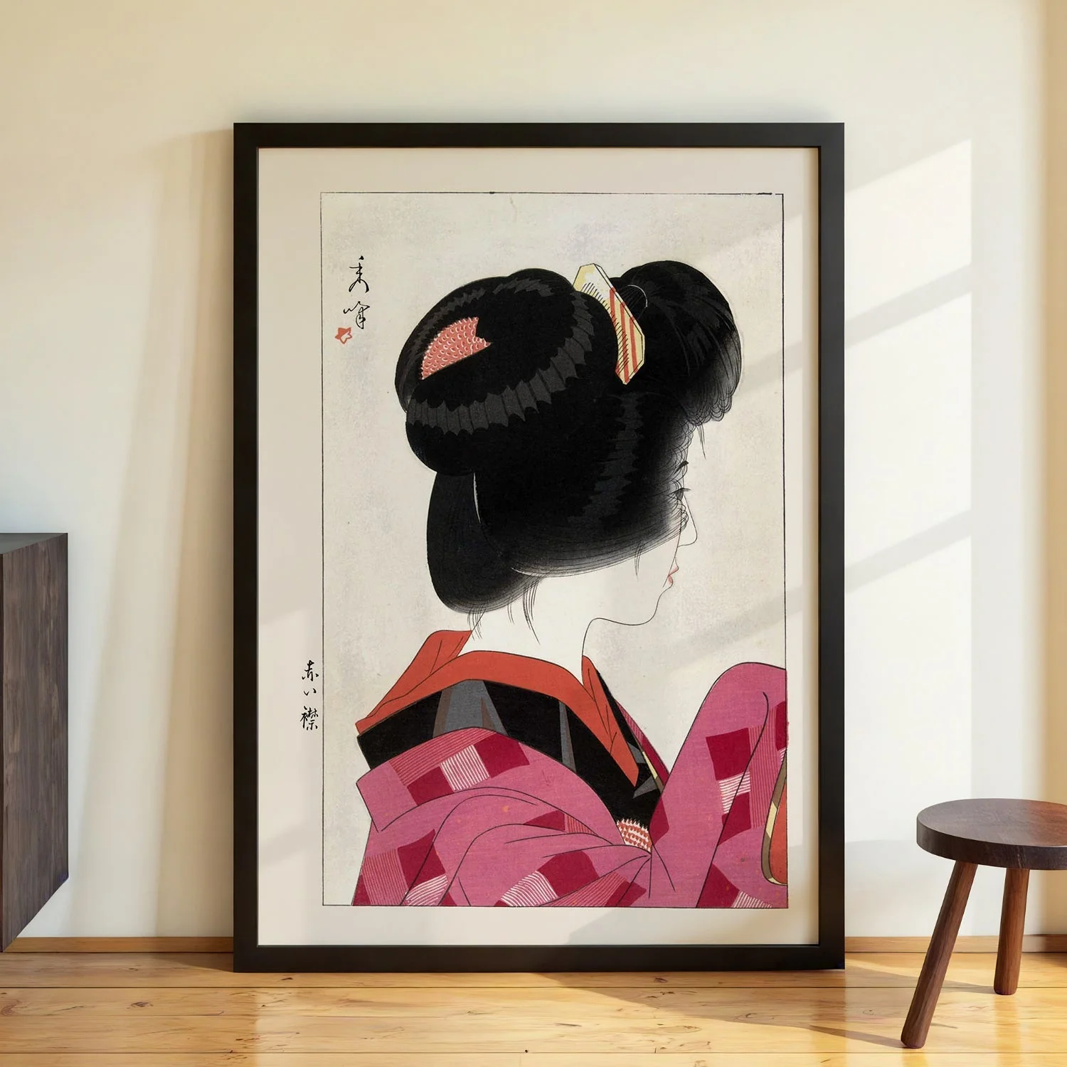 Geisha with Red Collar by Yamakawa Shuho - Image 3
