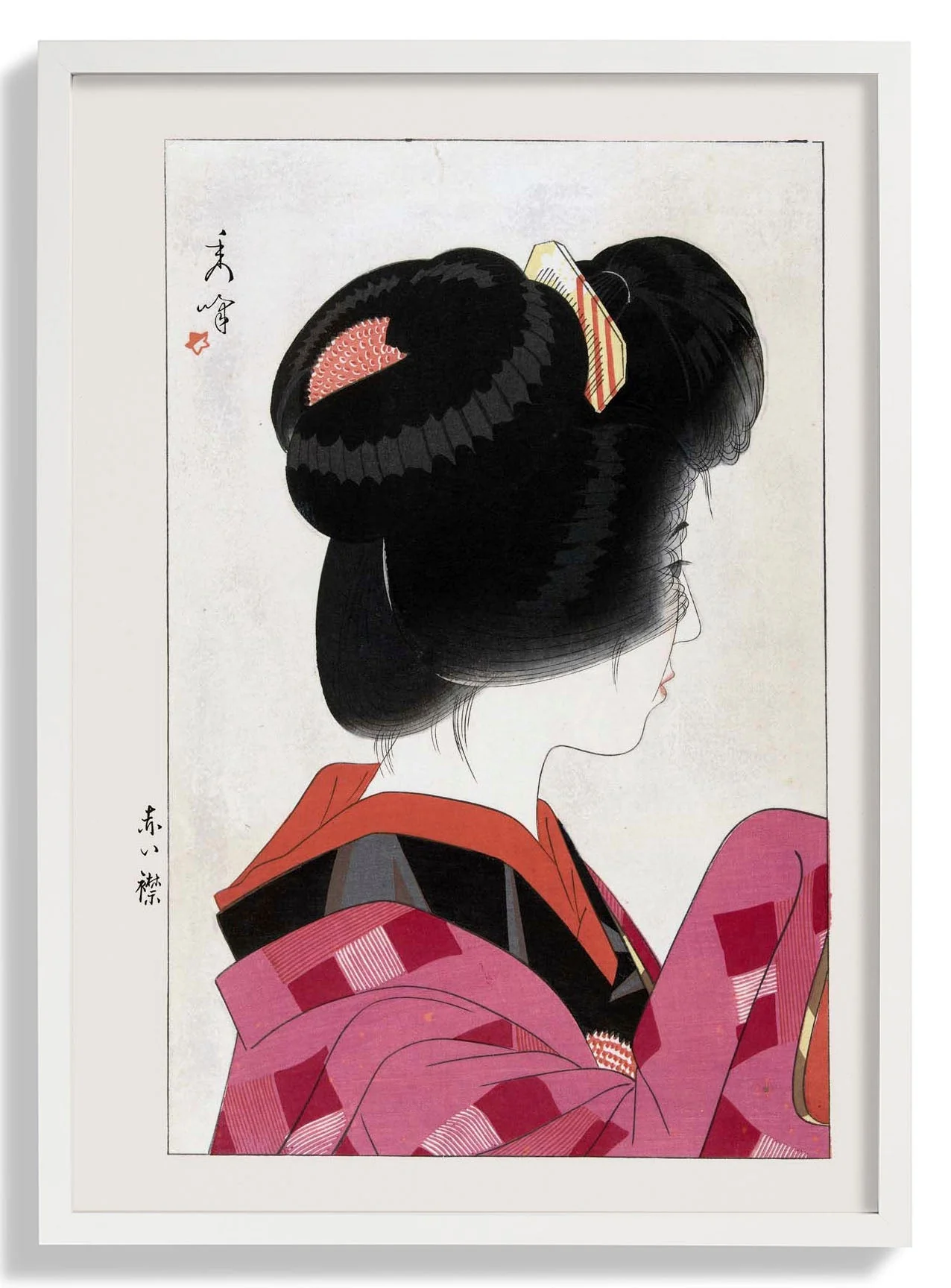 Geisha with Red Collar by Yamakawa Shuho - Image 4