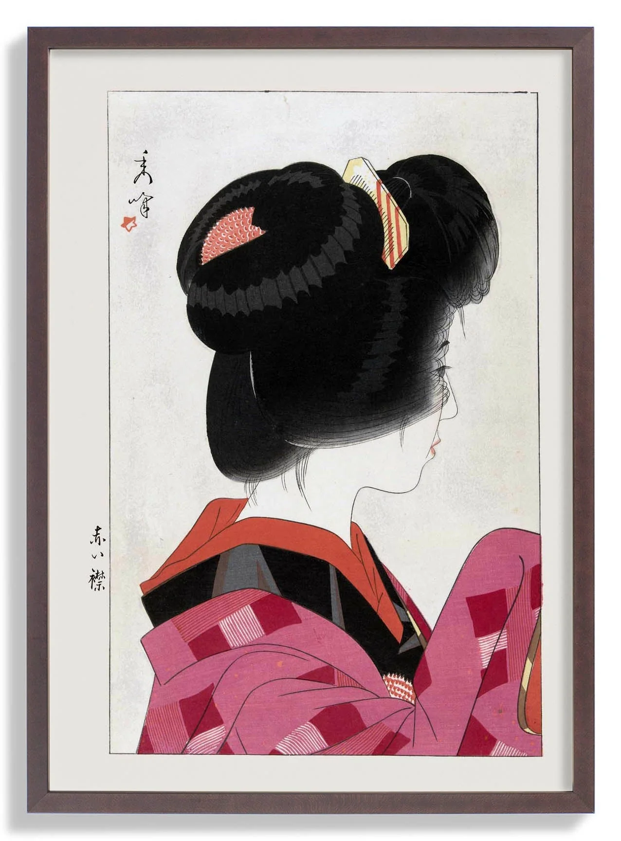 Geisha with Red Collar by Yamakawa Shuho - Image 6