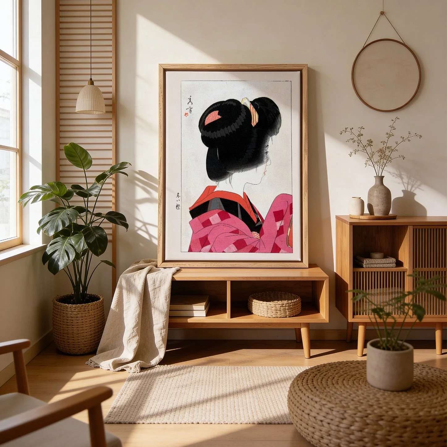 Geisha with Red Collar by Yamakawa Shuho - Image 4