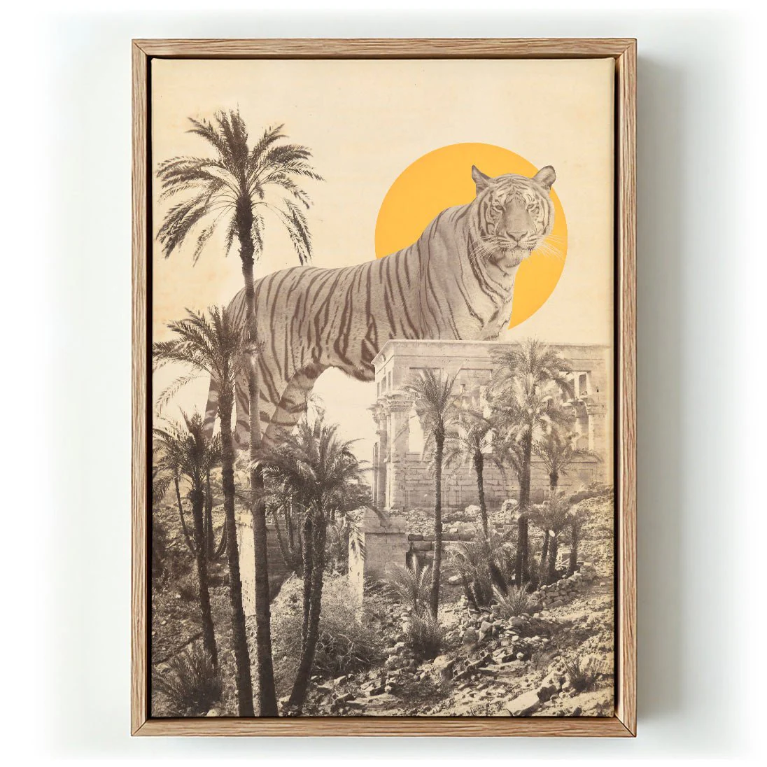 Giant Tiger in Ruins by Florent Bodart