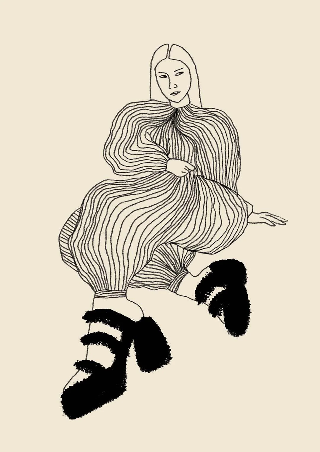 Girl Chill Stripe Dress - Image 8