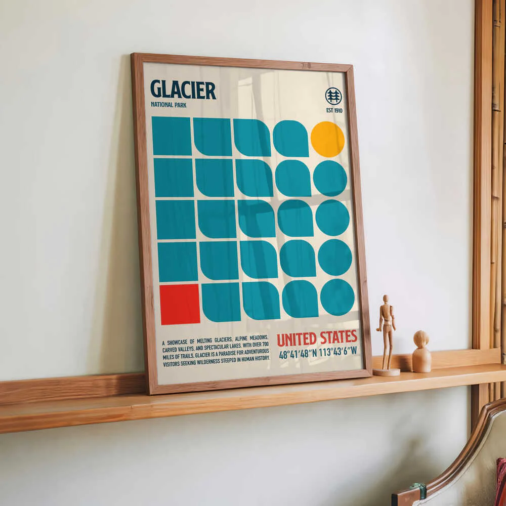 Glacier National Park Travel Poster by Retrodrome - Image 2