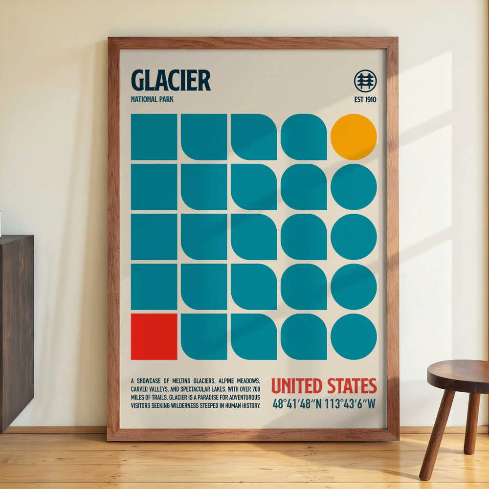 Glacier National Park Travel Poster by Retrodrome - Image 3
