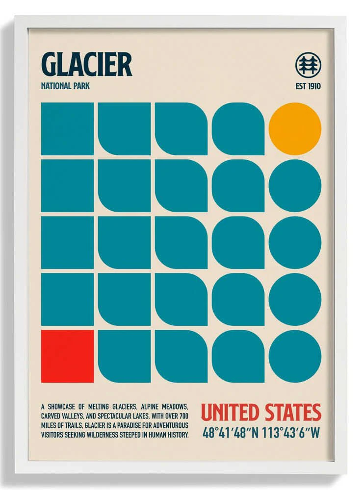 Glacier National Park Travel Poster by Retrodrome - Image 5