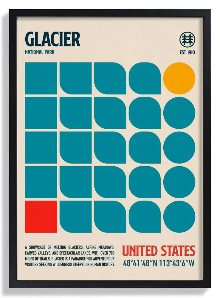 Glacier National Park Travel Poster by Retrodrome - Image 6