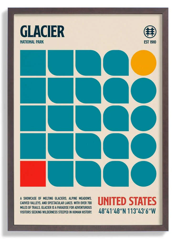 Glacier National Park Travel Poster by Retrodrome - Image 7