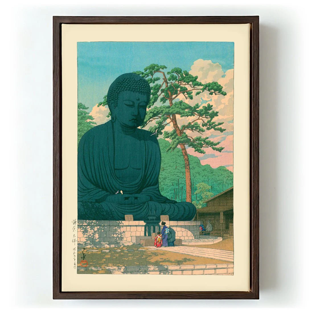 Great Buddha at Kamakura by Hasui - Image 6