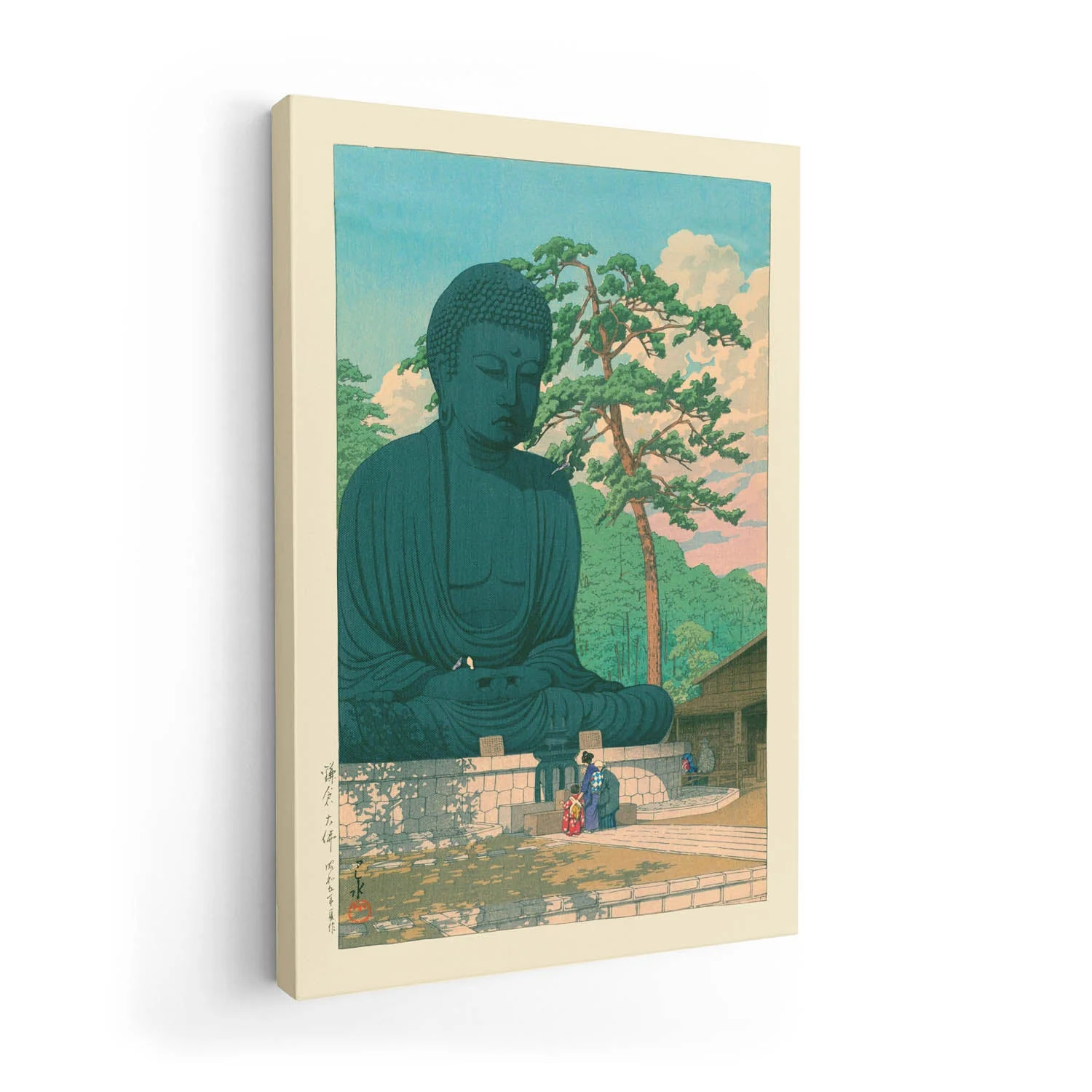 Great Buddha at Kamakura by Hasui - Image 7