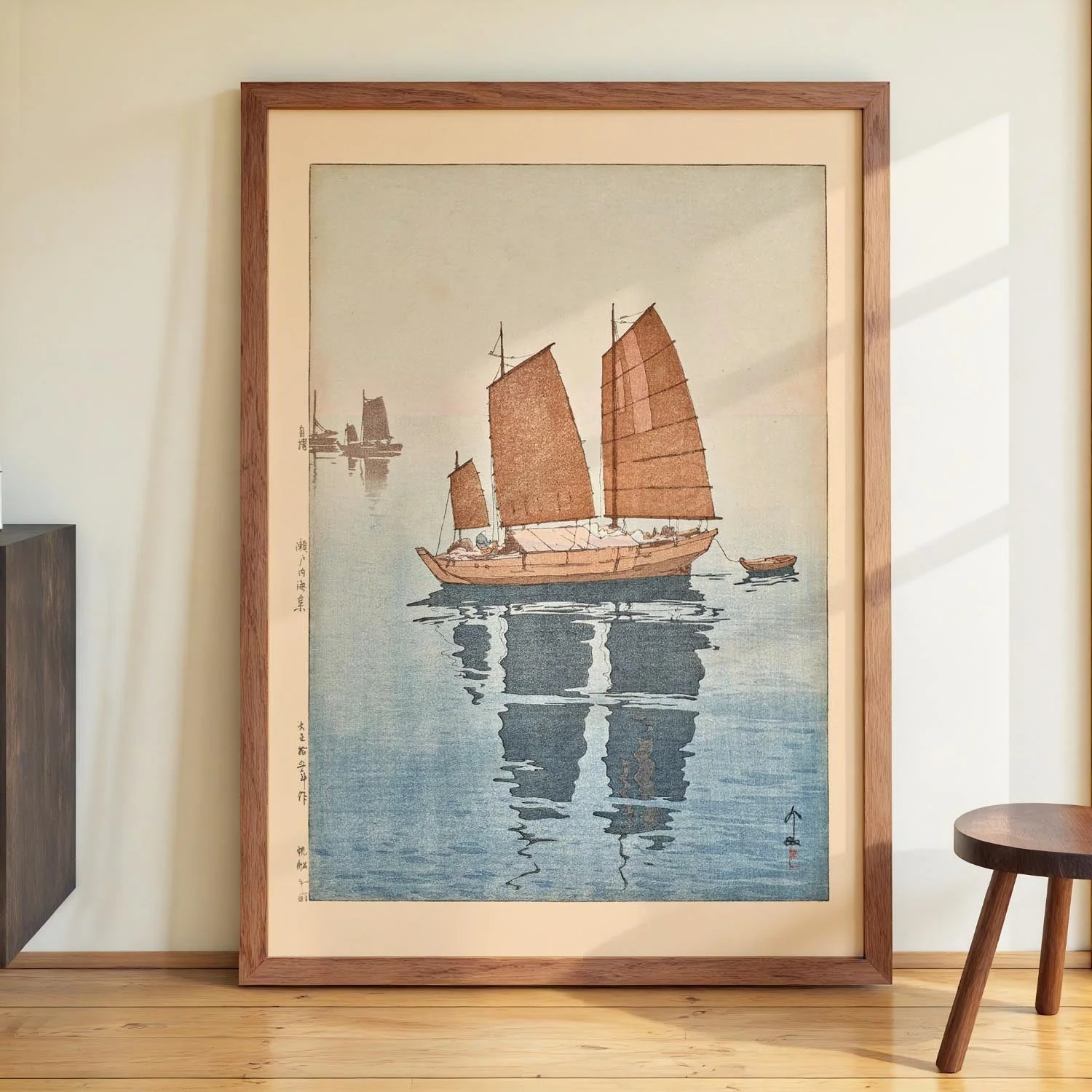 Hansen gozen Sailing boats forenoon 1926 by Hiroshi Yoshida - Image 3