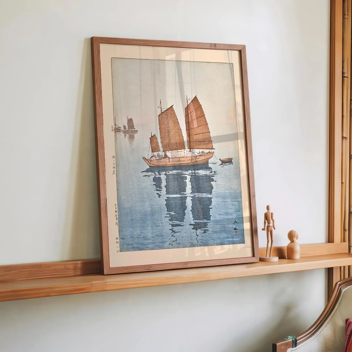 Hansen gozen Sailing boats forenoon 1926 by Hiroshi Yoshida - Image 4