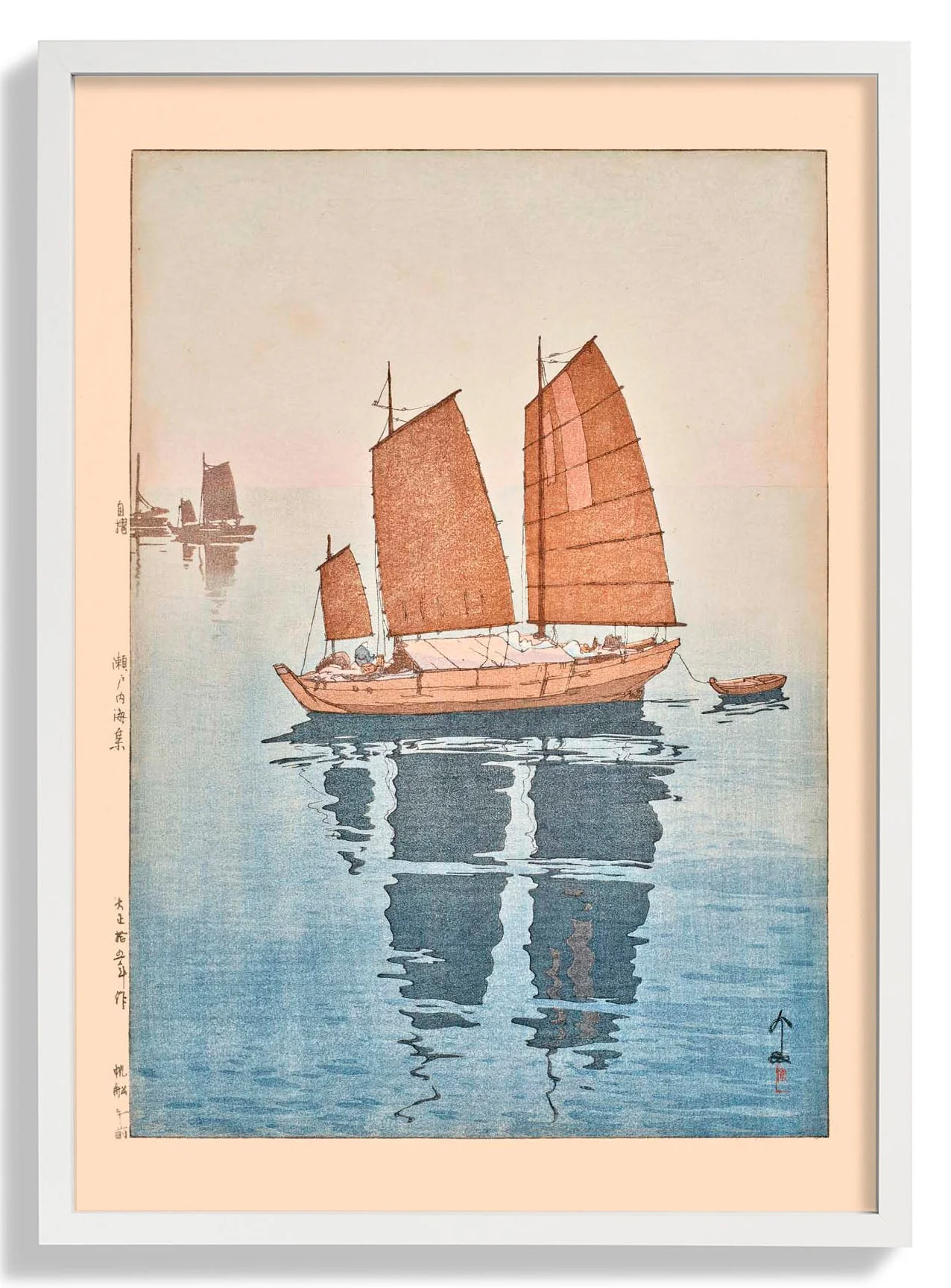 Hansen gozen Sailing boats forenoon 1926 by Hiroshi Yoshida - Image 5
