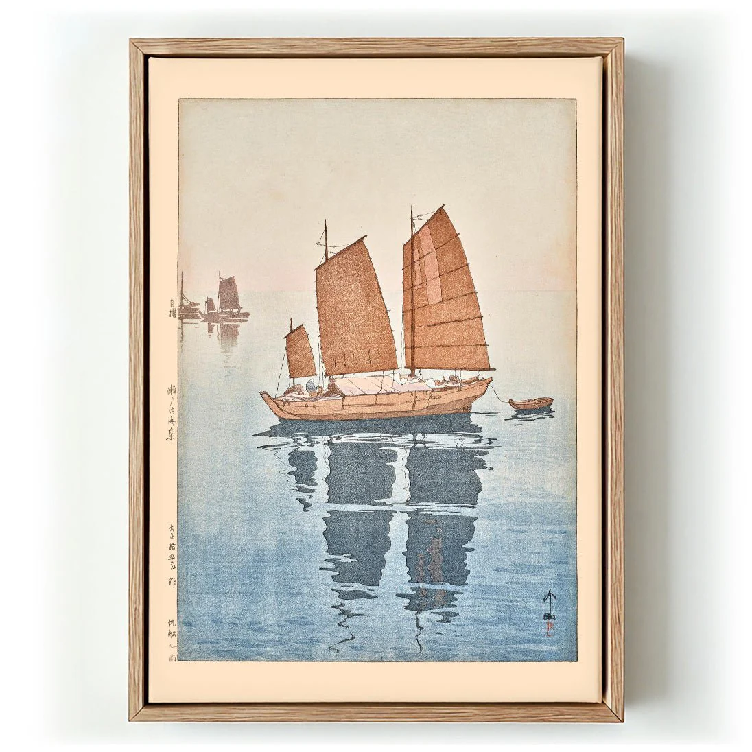 Hansen gozen Sailing boats forenoon 1926 by Hiroshi Yoshida