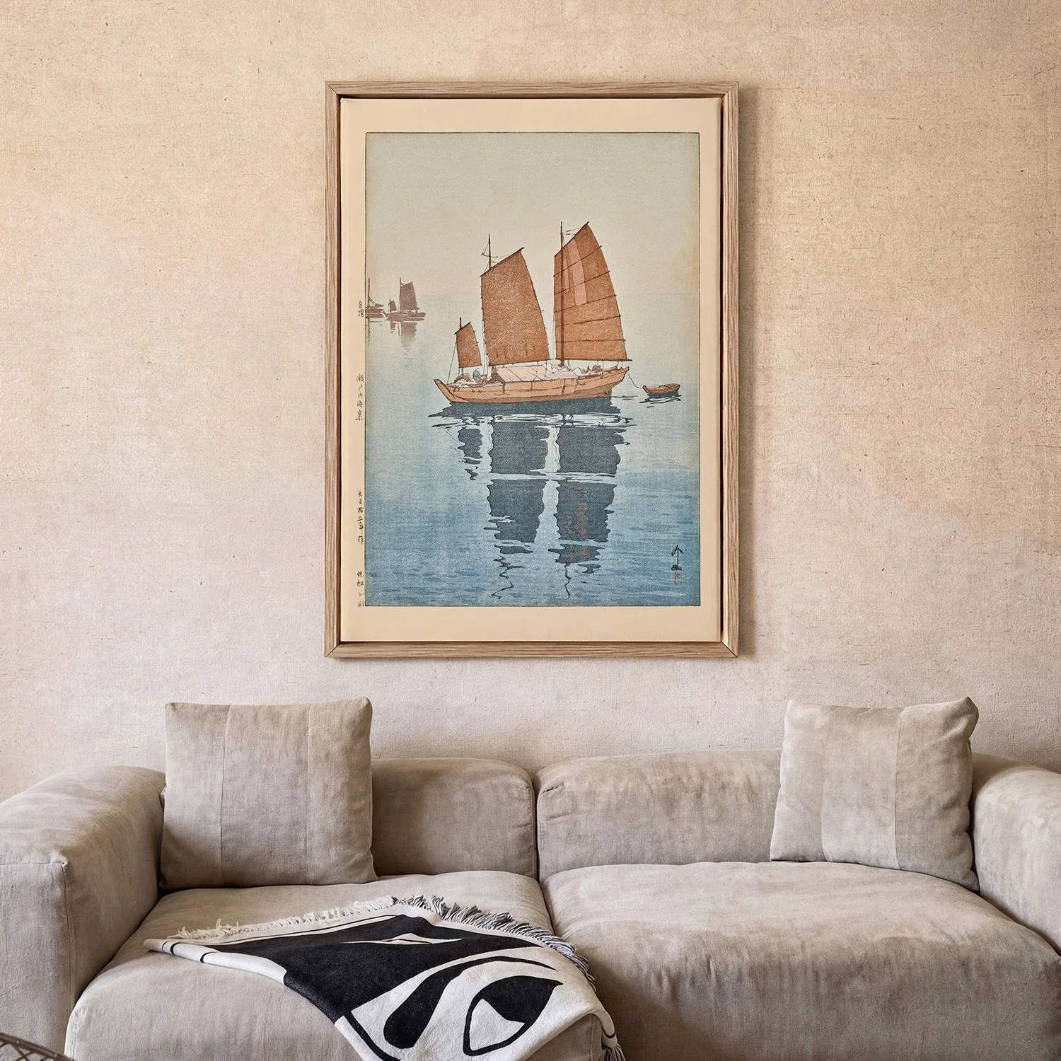 Hansen gozen Sailing boats forenoon 1926 by Hiroshi Yoshida - Image 2