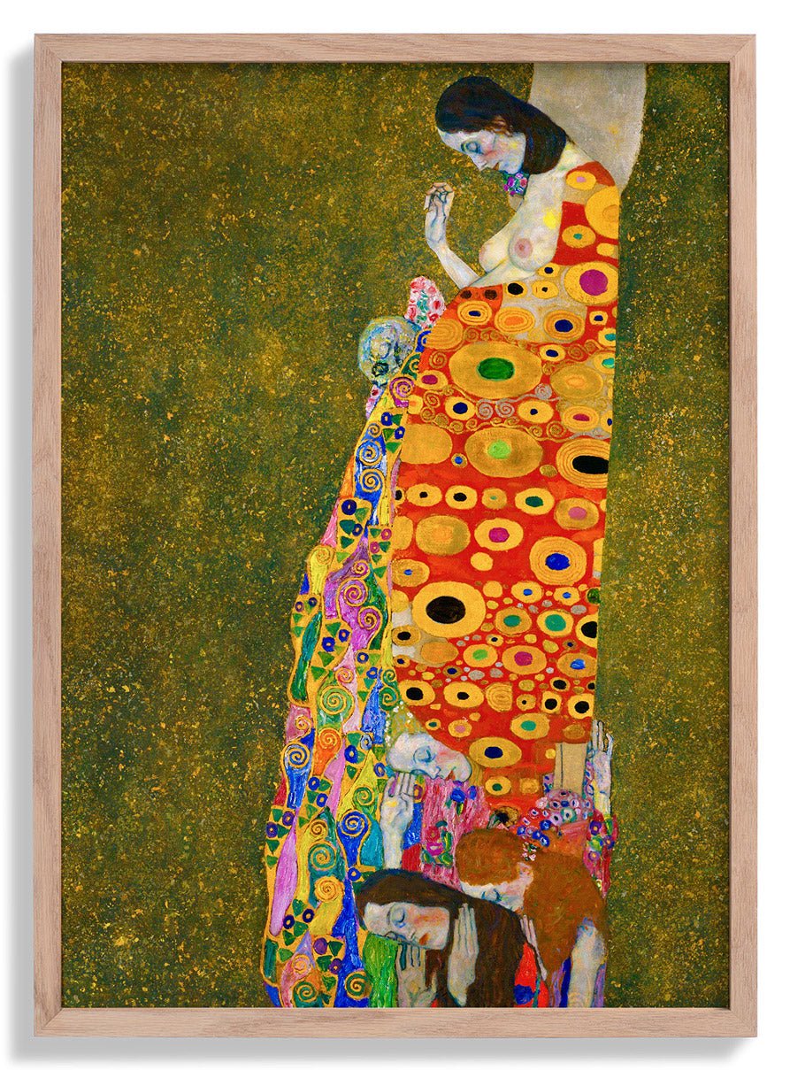 Hope II by Gustav Klimt - Squared