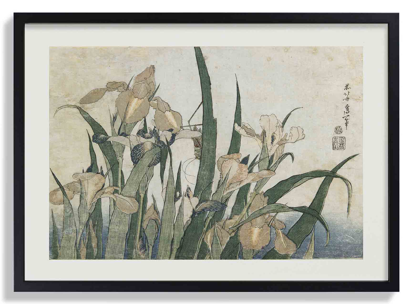 Irises and Grasshopper by Katsushika Hokusai - Image 7