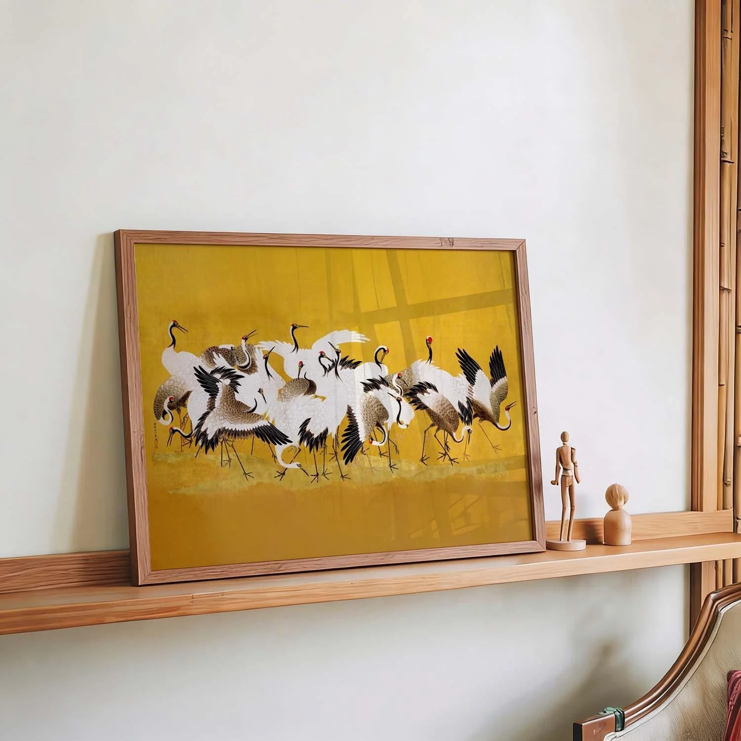 Japanese flock of cranes by Ishida Yūtei - Image 4