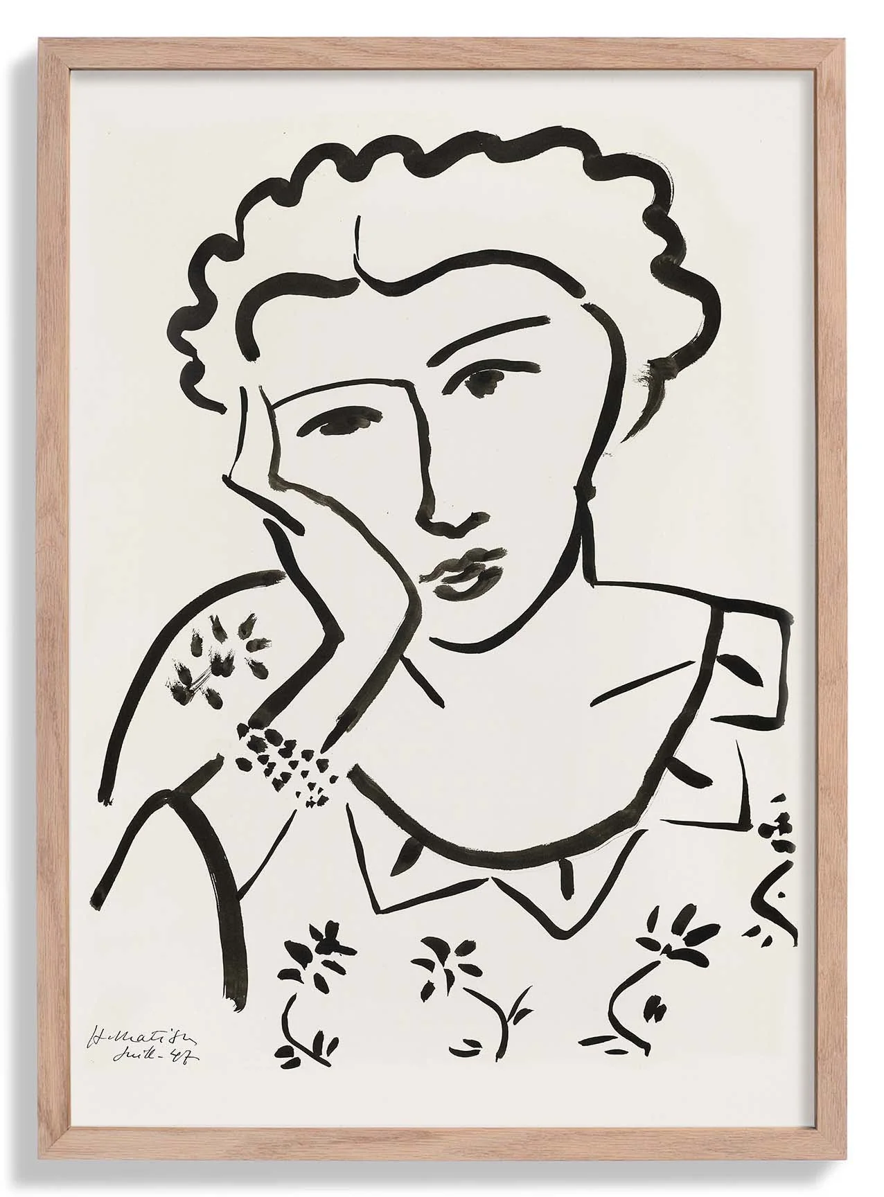 Jeune fille accoudée by Henri Matisse