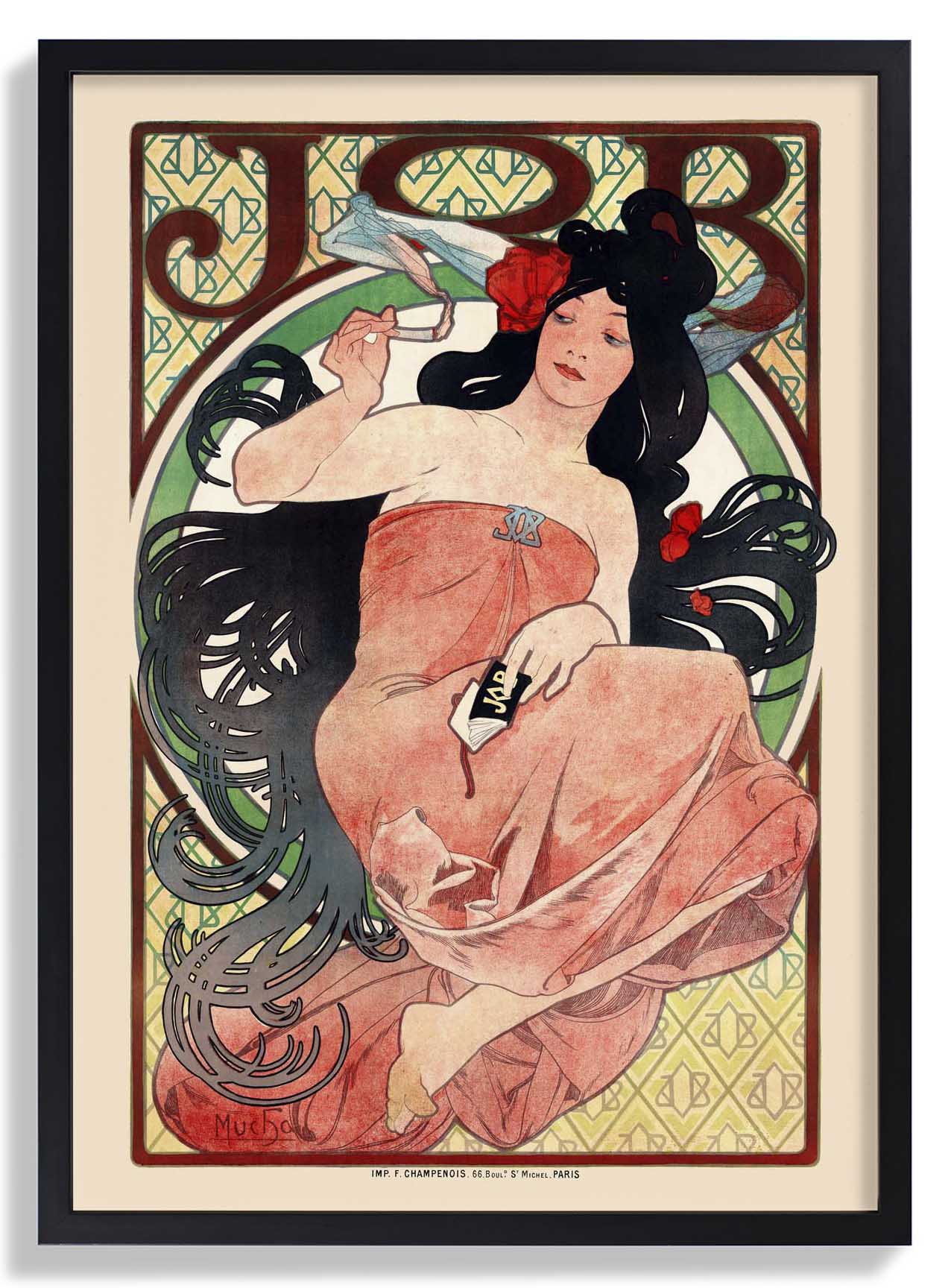 JOB Cigarette Ad by Alphonse Mucha - Image 6