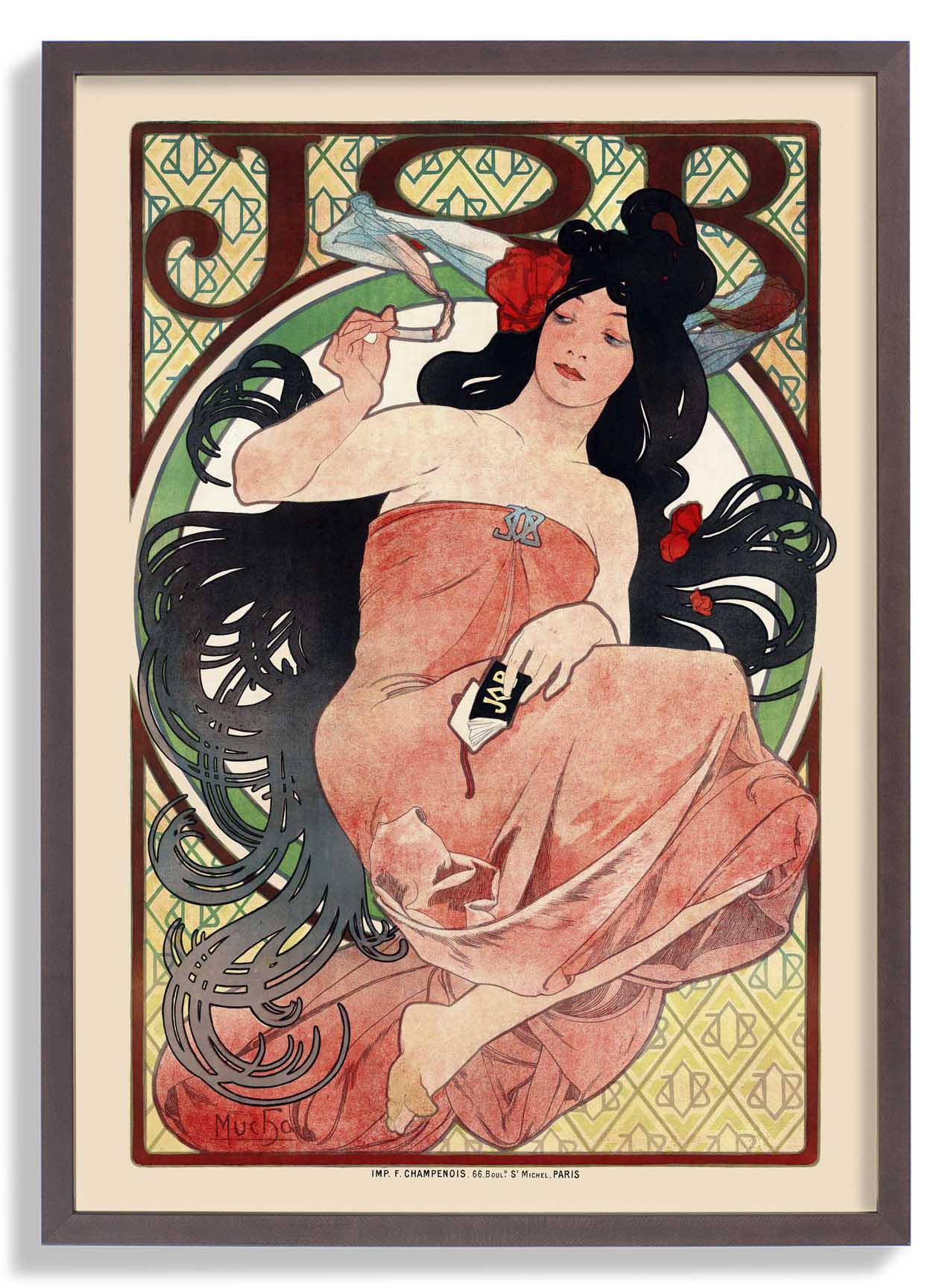 JOB Cigarette Ad by Alphonse Mucha - Image 7