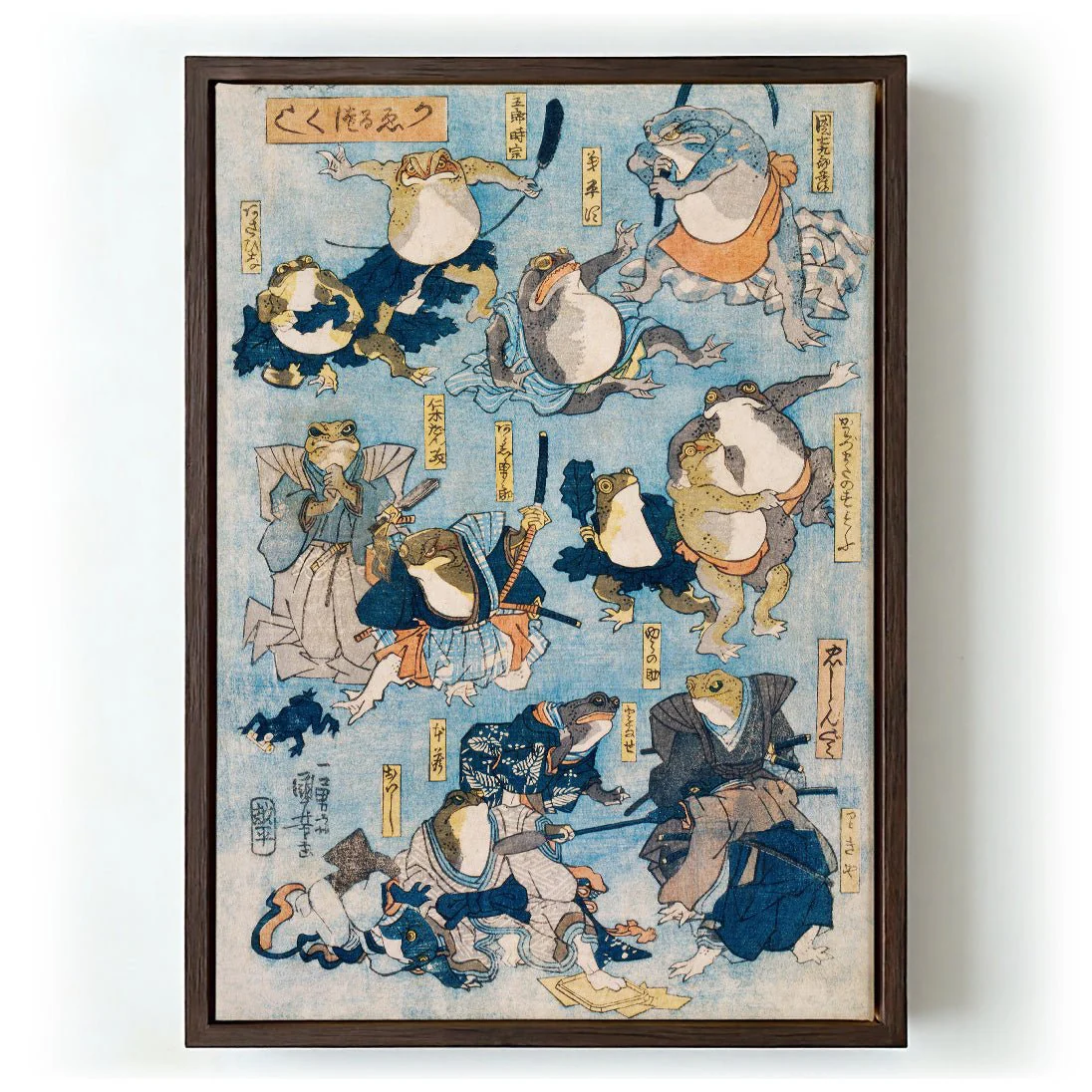 Samurai Frogs by Utagawa Kuniyoshi - Image 6