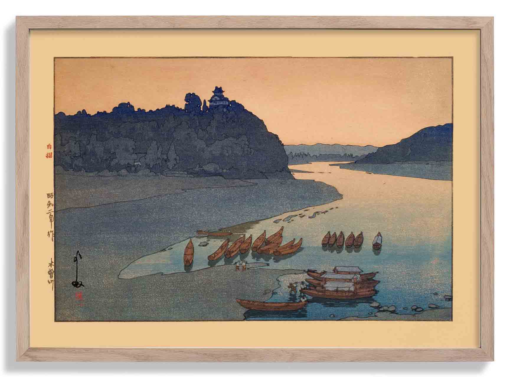Kisogawa Kiso River 1927 by Hiroshi Yoshida