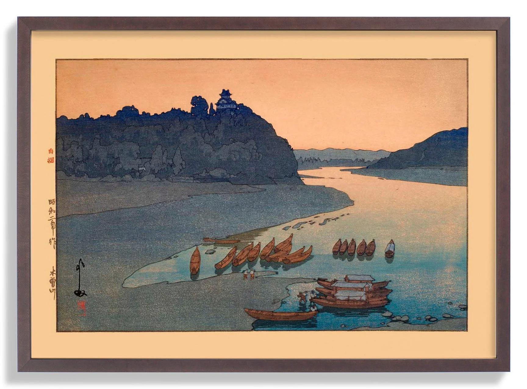 Kisogawa Kiso River 1927 by Hiroshi Yoshida - Image 6