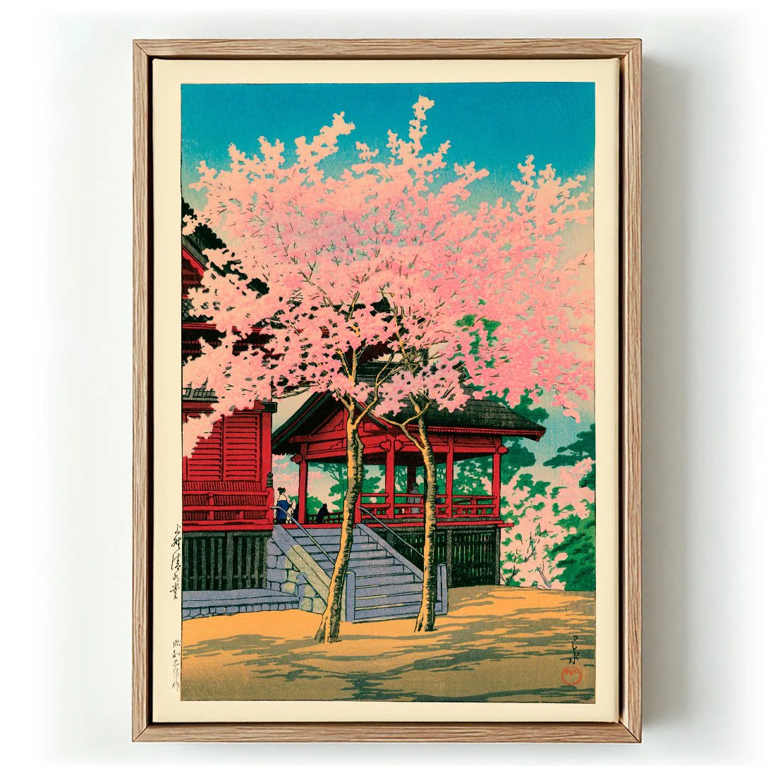 Kiyomizu Hall, Ueno by Hasui