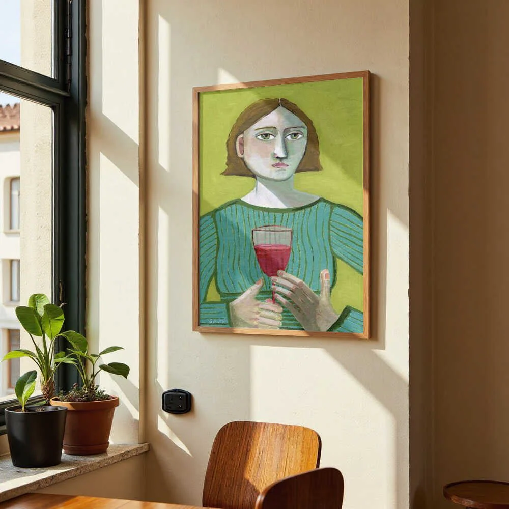 Lady with Red Wine by Sharyn Bursic - Image 4