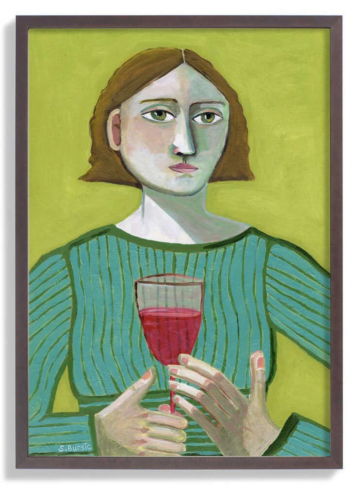 Lady with Red Wine by Sharyn Bursic - Image 7