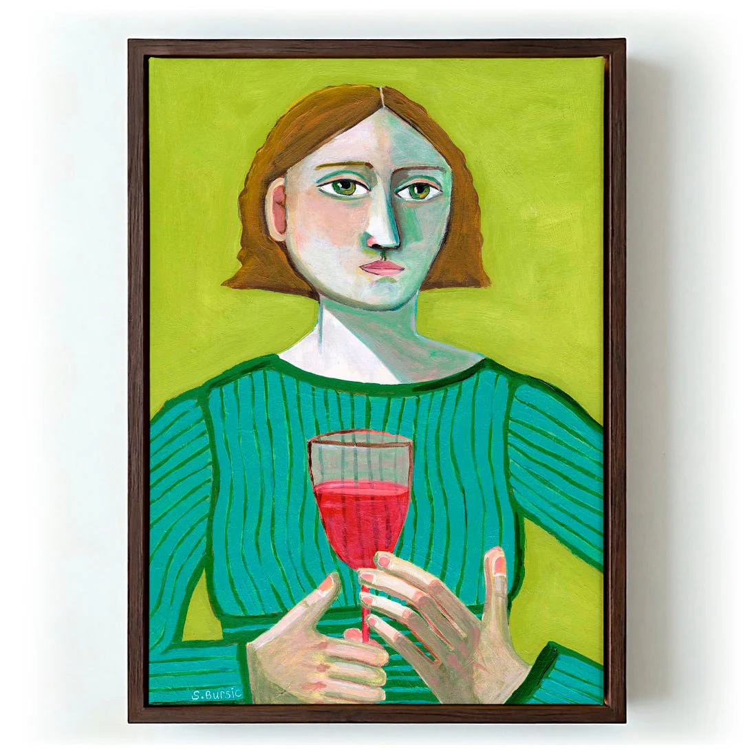 Lady with Red Wine by Sharyn Bursic - Image 6