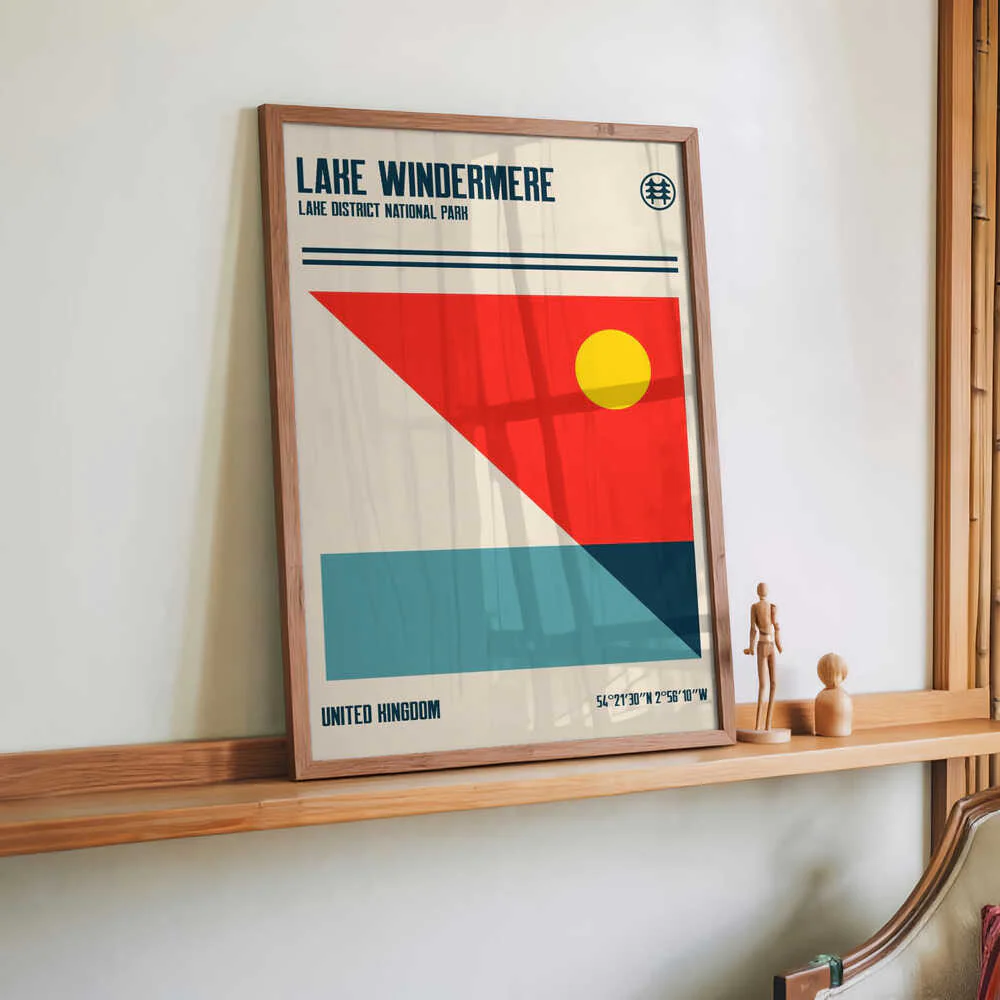 Lake Windermere Lake District National Park Travel Poster by Retrodrome - Image 2