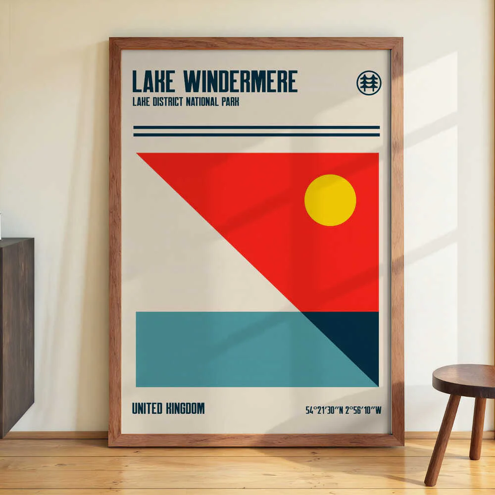 Lake Windermere Lake District National Park Travel Poster by Retrodrome - Image 3