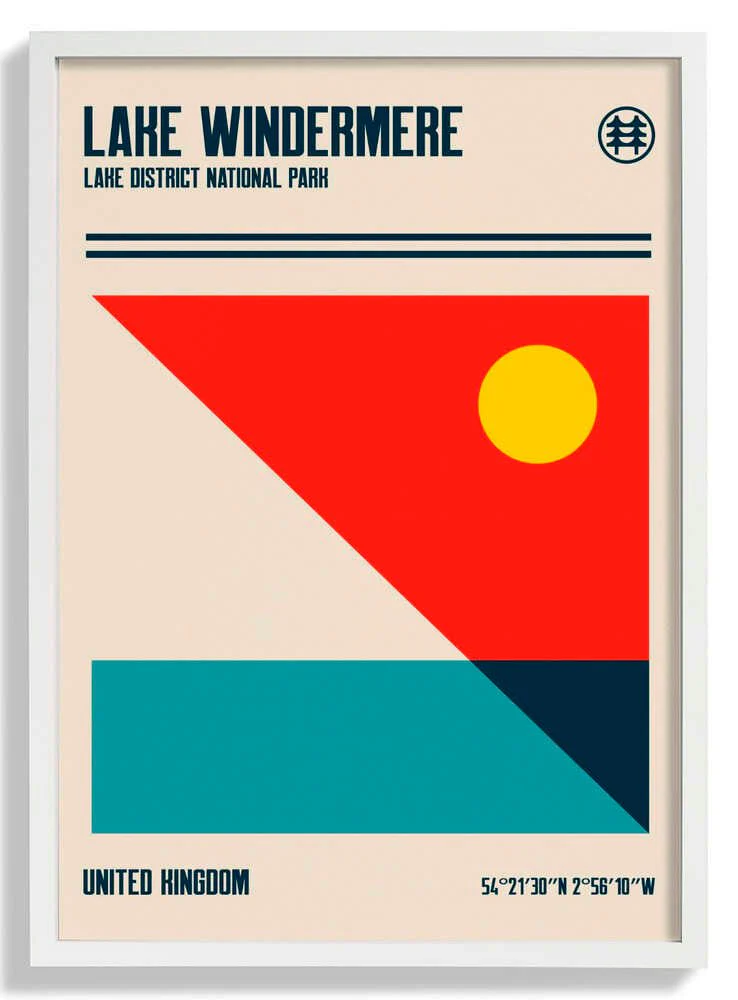 Lake Windermere Lake District National Park Travel Poster by Retrodrome - Image 5