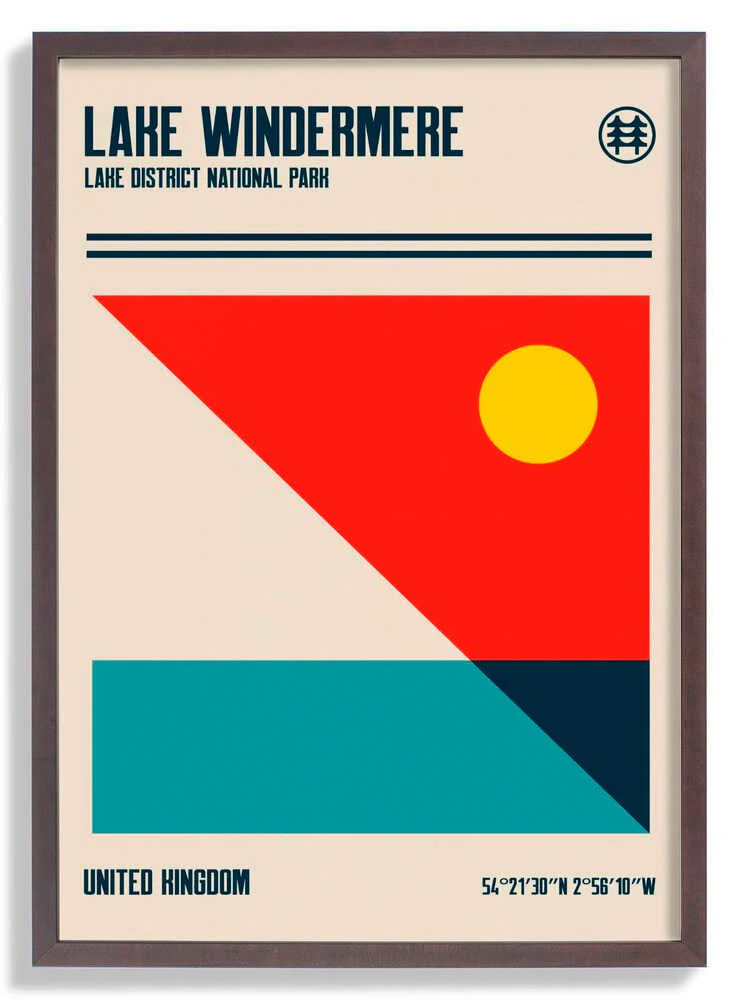 Lake Windermere Lake District National Park Travel Poster by Retrodrome - Image 7